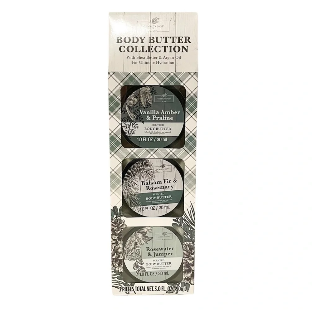 Body Butter Collection Set with Shea Butter & Argan Oil for Ultimate Hydration